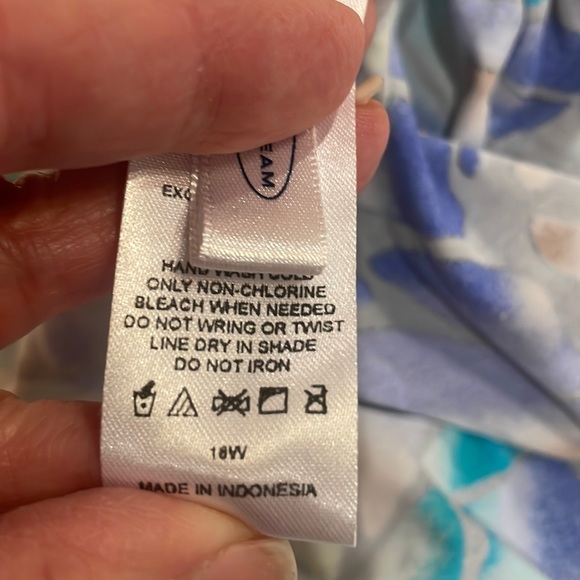 Ocean dreams signature butterfly tankini size 18W green purple turquoise nwts - Picture 13 of 13